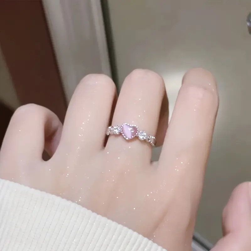 Adjustable, Elegant & Cute Heart-Shaped Adjustable Ring For Girls