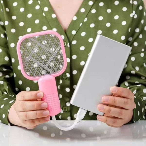 Mini Usb Electric Mosquito Racket, Rechargeable Summer Fly Swatters Trap, Mosquito Swatter Uv Light Sharp Sparking