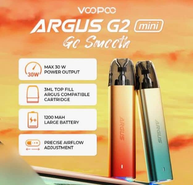 VOOPOO Argus G2 Mini Kit 30W Vape 1200mAh Battery